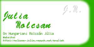 julia molcsan business card