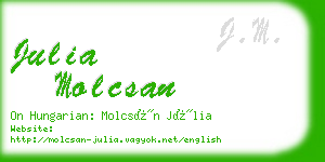 julia molcsan business card